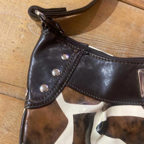 Jaclyn Smith Giraffe Print Leather Purse - Picture 3 of 7